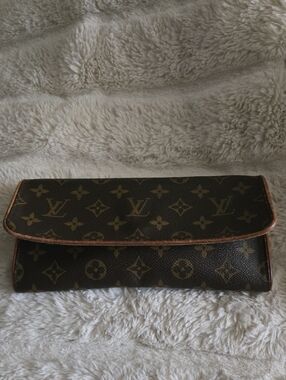 Louis Vuitton Monogram Continental Wallet - Brown and Tan Twin Pochette/Clutch